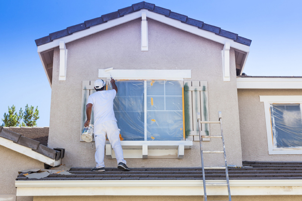 Professional painters Brisbane working on residential project