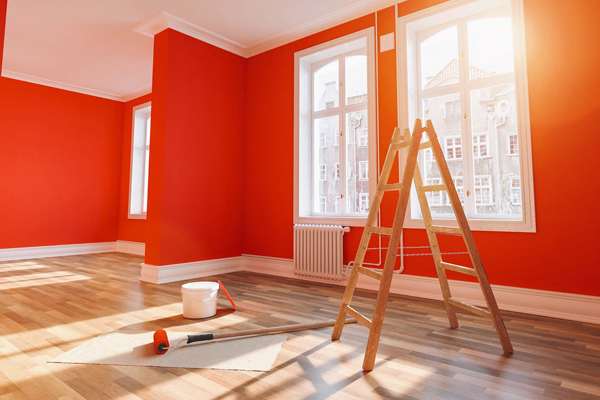 Professional Interior Painting Brisbane service in a modern living room